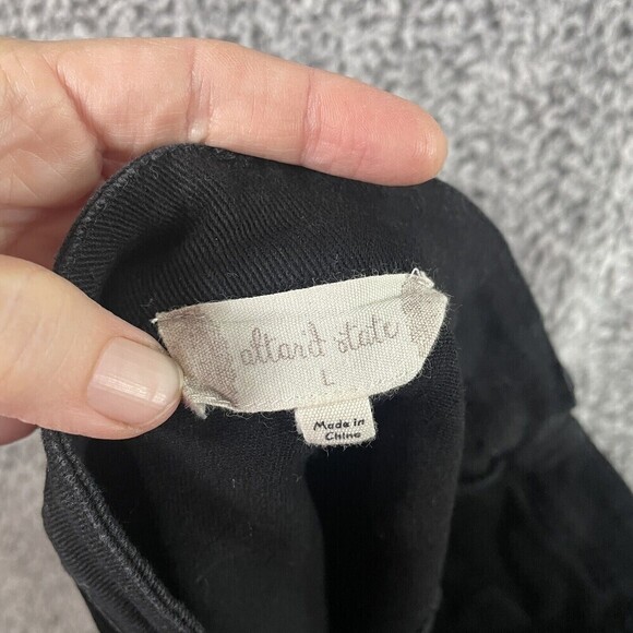 Altar’d State Black Denim Skirt Mini Button Detail Women's Size Large - Picture 6 of 9